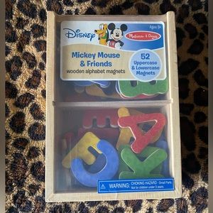 Melissa & Doug Disney Mickey Mouse & Friends Wooden Alphabet Magnets New